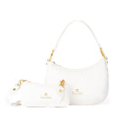 Borsa Donna a Spalla Media BRACCIALINI linea Beth Puffy in Nylon Bianco