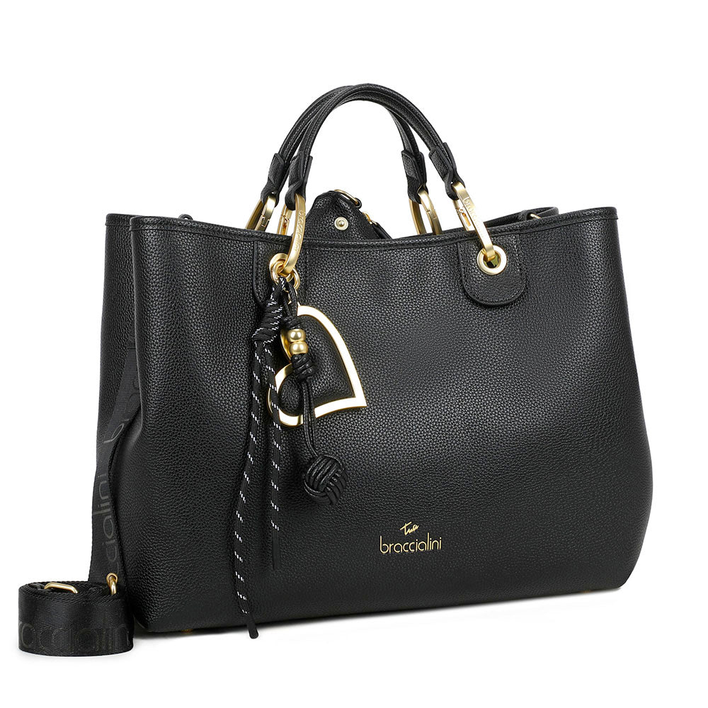 Borsa Donna a Mano Large BRACCIALINI linea Beth Nero