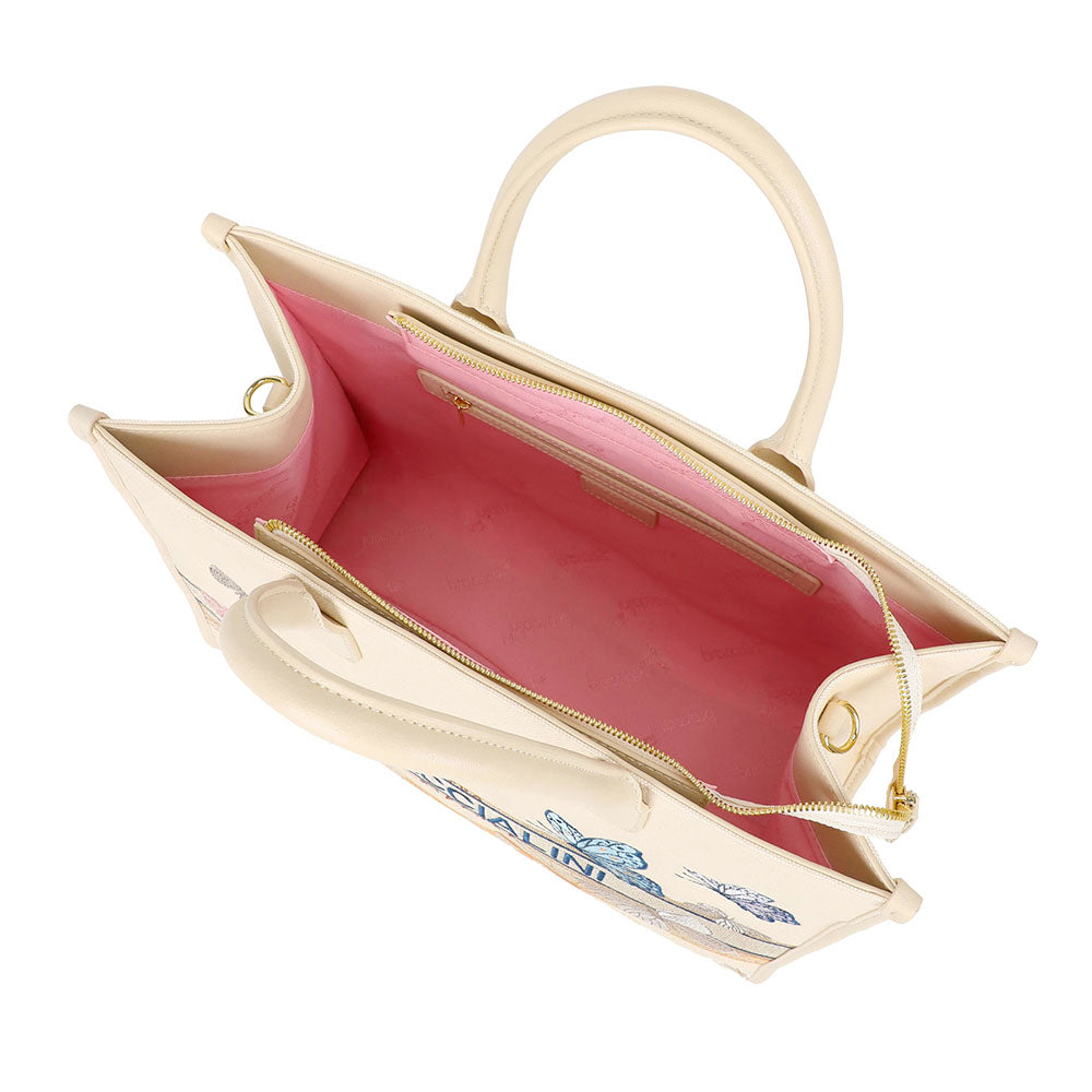 Borsa Donna a Mano Large BRACCIALINI linea Jacquard Beige