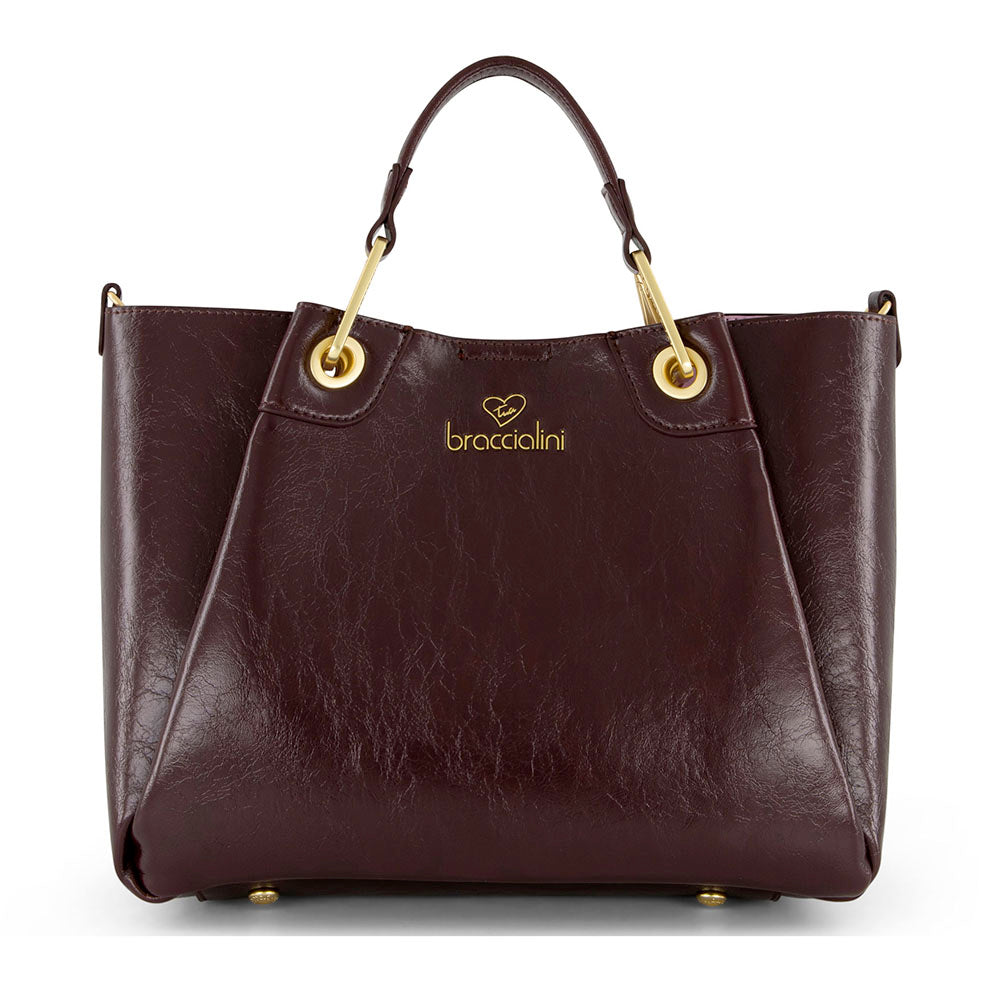Borsa Donna a Mano Media BRACCIALINI linea Amy color Vinaccia