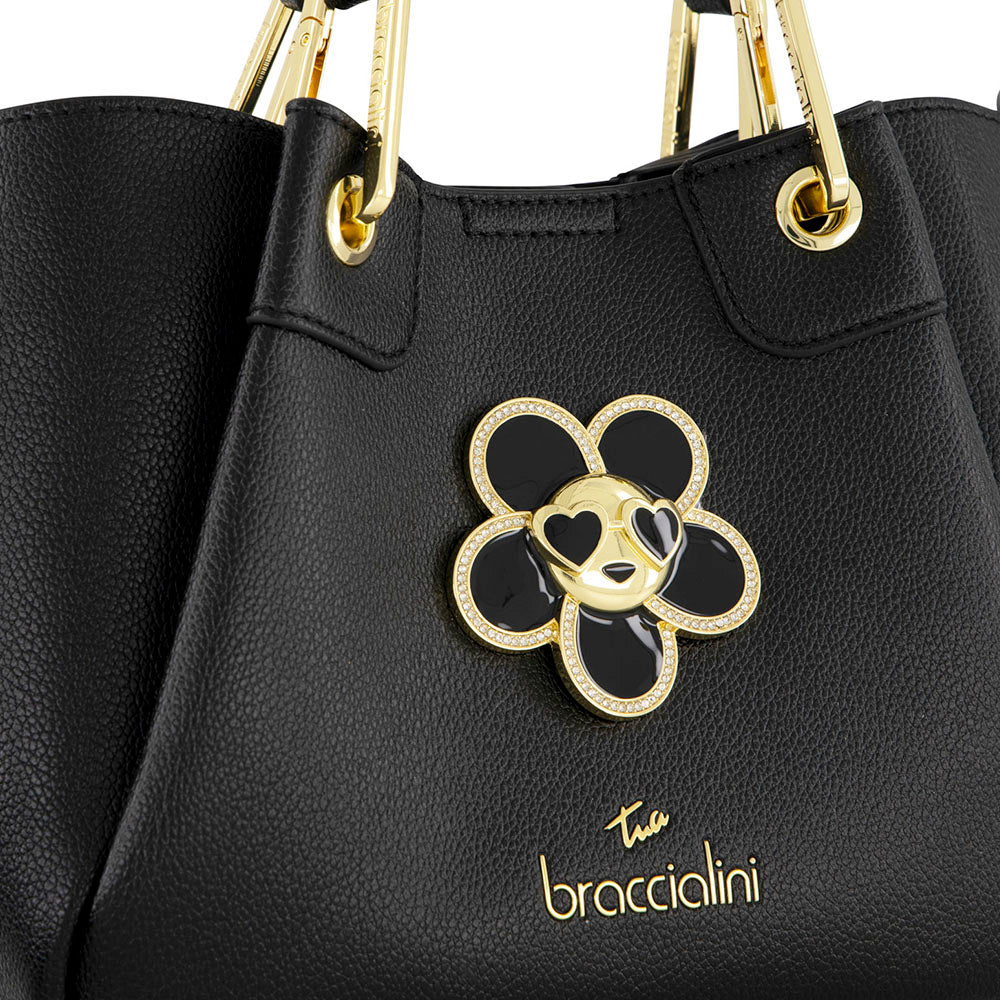 Borsa Donna a Mano Small BRACCIALINI linea Amy Bijoux Nero