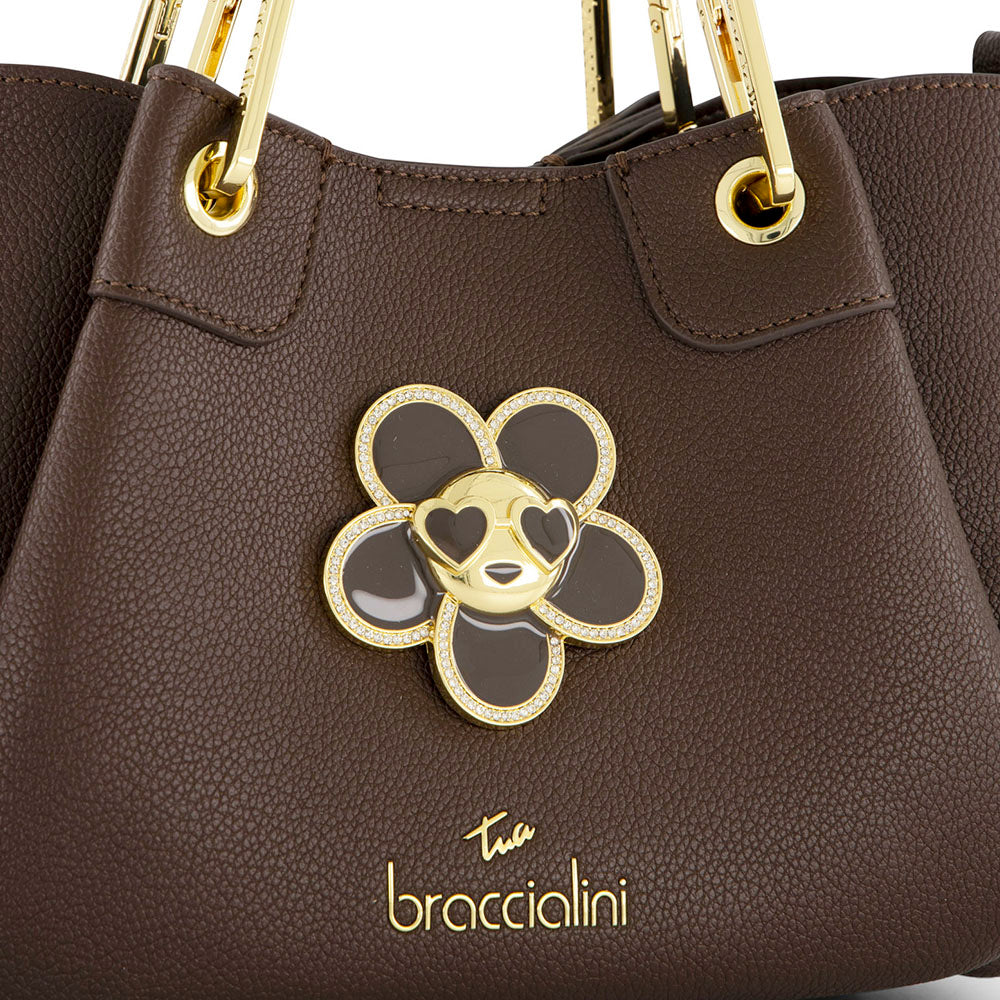 Borsa Donna a Mano Small BRACCIALINI linea Amy Bijoux Marrone Cioccolato