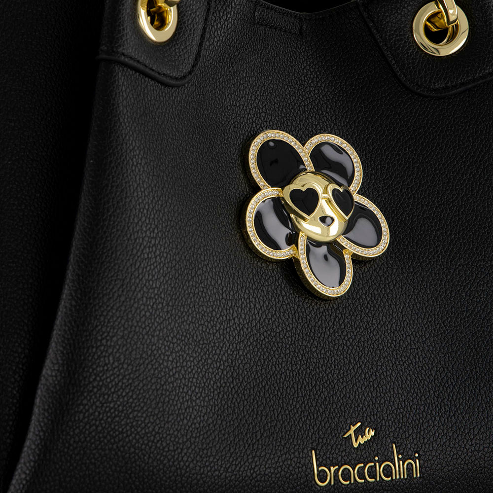 Borsa Donna a Mano Media BRACCIALINI linea Amy Bijoux Nero