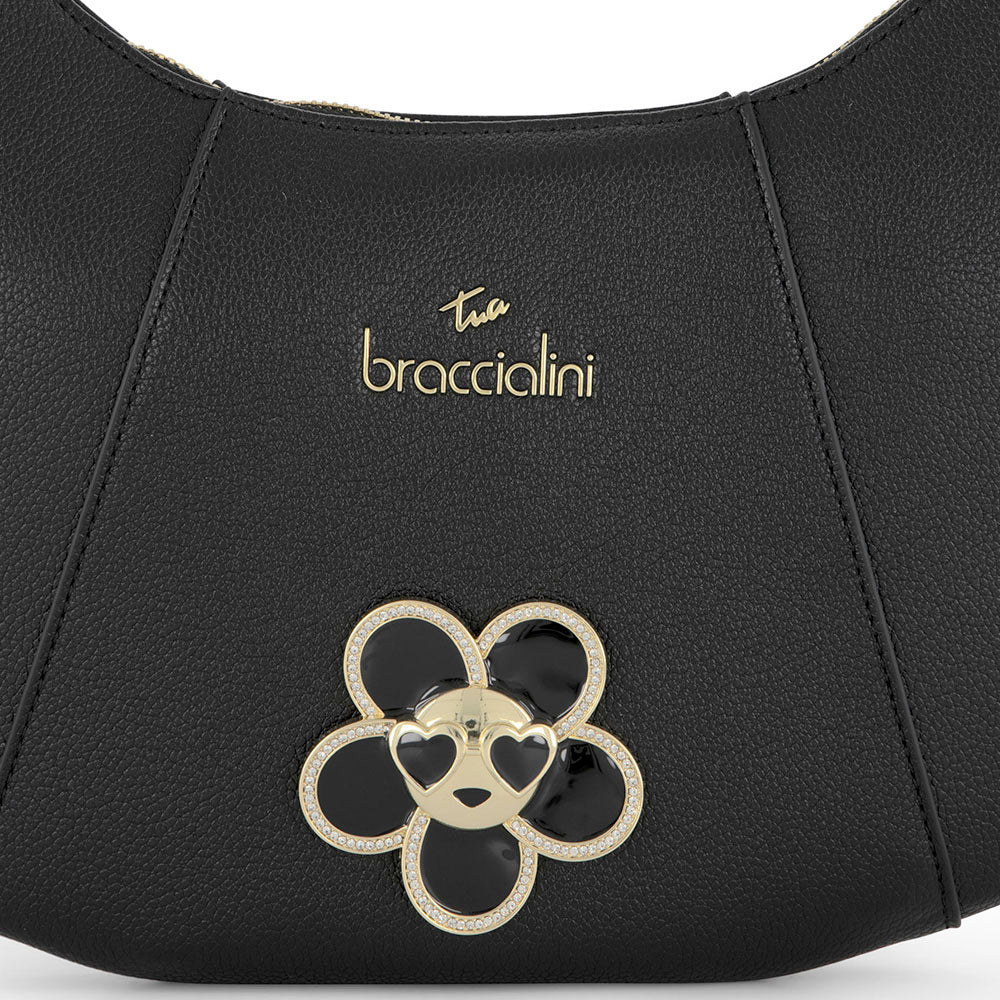 Hobo Bag Donna BRACCIALINI linea Amy Bijoux Nero
