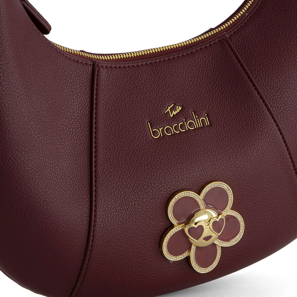 Hobo Bag Donna BRACCIALINI linea Amy Bijoux color Vinaccia