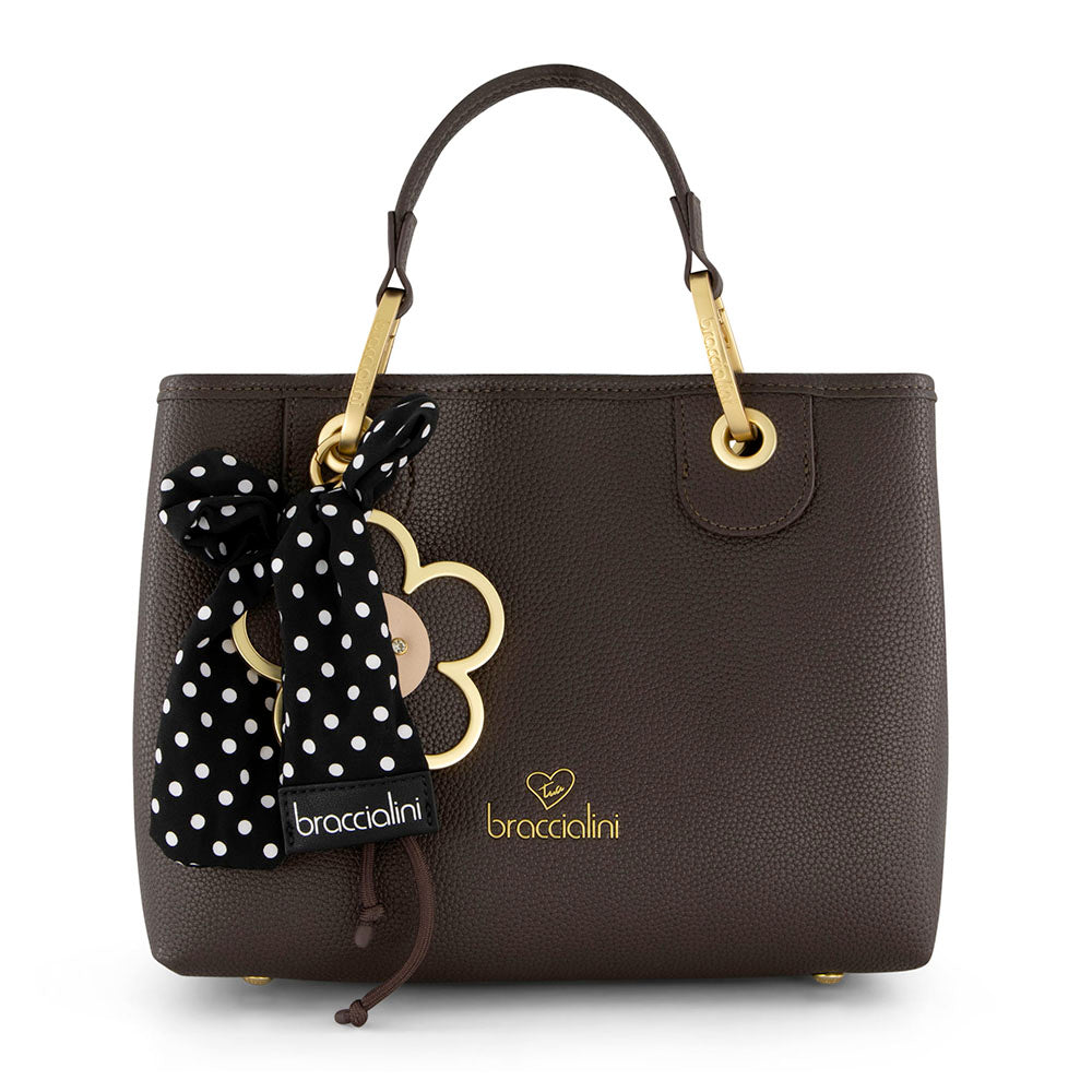 Borsa Donna a Mano Media BRACCIALINI linea Beth Marrone Cioccolato