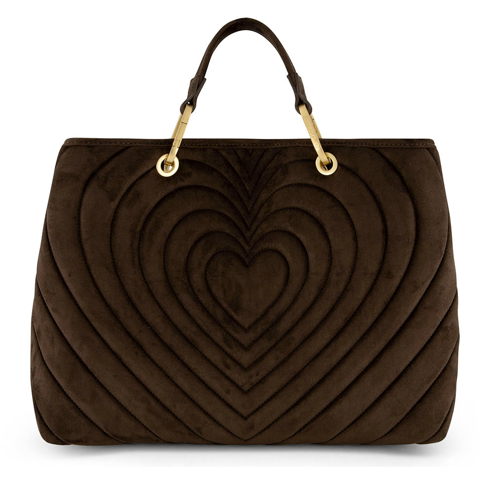 Borsa Donna a Mano Large BRACCIALINI linea Beth Matelassè Marrone Cioccolato