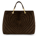 Borsa Donna a Mano Large BRACCIALINI linea Beth Matelassè Marrone Cioccolato