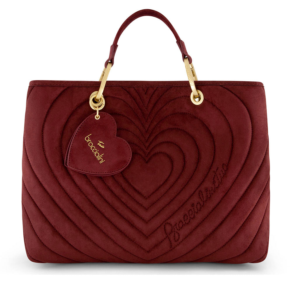 Borsa Donna a Mano Large BRACCIALINI linea Beth Matelassè color Vinaccia
