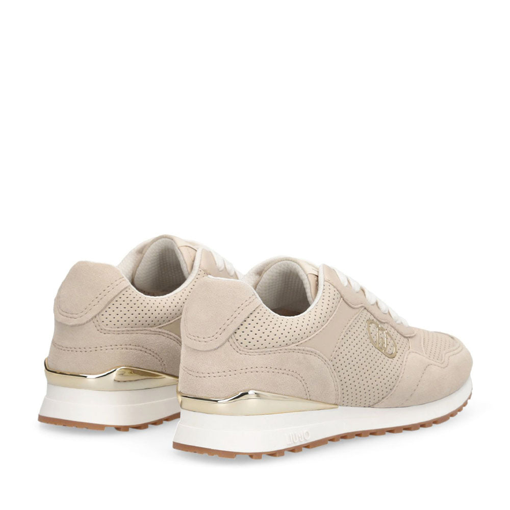 Sneakers Running LIU JO Maxi Wonder Low 02 Bis in Suede Traforato Beige