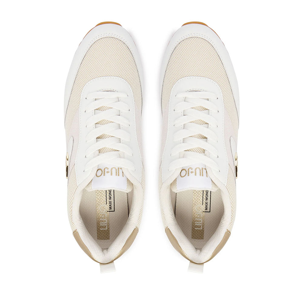 Sneakers Platform Donna LIU JO Maxi Wonder 97 Bis in Pelle e Canvas Bianco