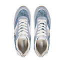 Sneakers Platform Donna LIU JO Maxi Wonder 97 in Denim Stampa Floreale Azzurro