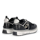 Sneakers Platform Donna LIU JO Maxi Wonder 01 in Pelle e Mesh Nero con Paillettes