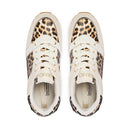 Sneakers Platform Donna LIU JO Maxi Wonder 91 in Suede Beige con Inserti stampa Animalier