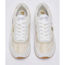 Sneakers Running LIU JO Maxi Wonder Low 02 in Suede Rafia e Pelle White Rope