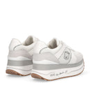 Sneakers Super Platform Donna LIU JO Maxi Wonder Plus 02 in Suede e Mesh Bianco