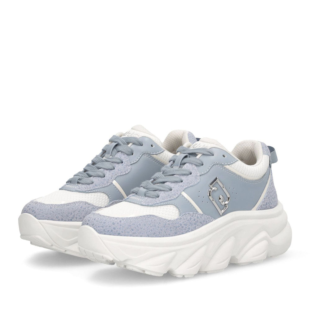 Sneakers Chuncky Donna LIU JO Steffy 01 in Pelle Azzurra