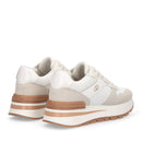 Sneakers Platform Donna LIU JO Amazing 38 in Suede e Mesh color Latte e Bianco