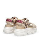 Sandali Chuncky Donna LIU JO Steffy Sandal 01 Beige e Inserto stampa Animalier