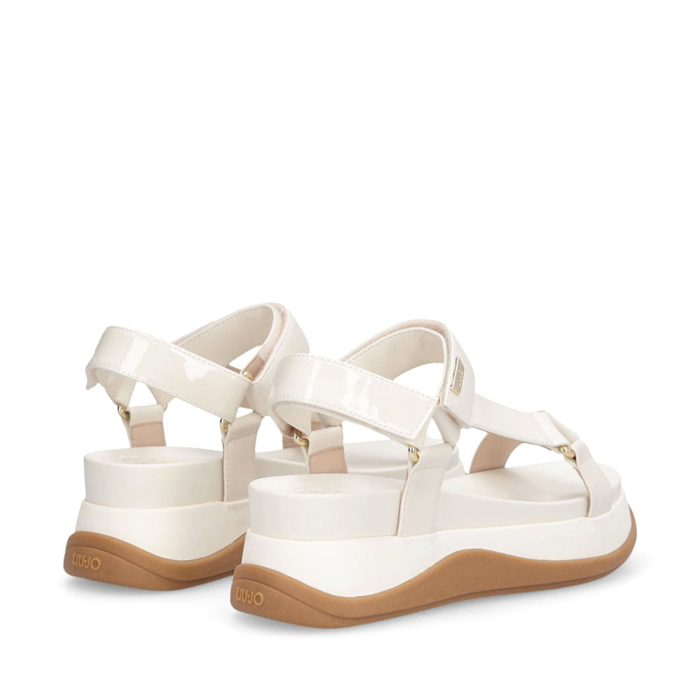 Sandali Platform Donna LIU JO Fiona 04 con Inserti in Vernice color Latte