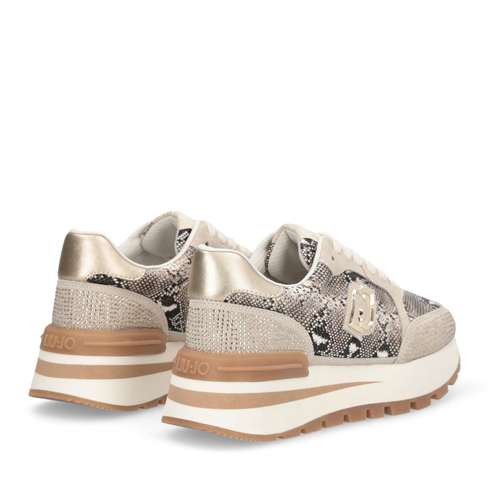 Sneakers Platform Donna LIU JO Amazing 25 in Suede e Inserti stampa Pitone
