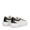 Sneakers Donna LIU JO Casper 01 in Pelle Bianca con Inserto Glossy Nero