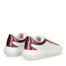 Sneakers Donna LIU JO Casper 01 in Pelle Bianca con Inserto Glossy Rosso Cherry