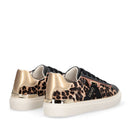 Sneakers Donna LIU JO Kiki 04 in Pelle Nera con Inserti Effetto Cavallino Leopardato
