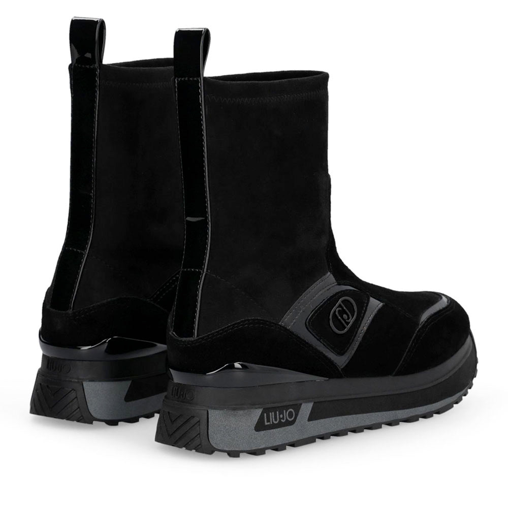 Sneakers Boots Donna LIU JO Maxi Wonder 104 in Suede Nero