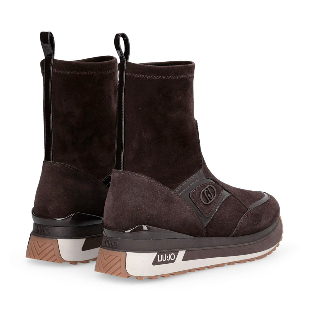 Sneakers Boots Donna LIU JO Maxi Wonder 104 in Suede color Moka