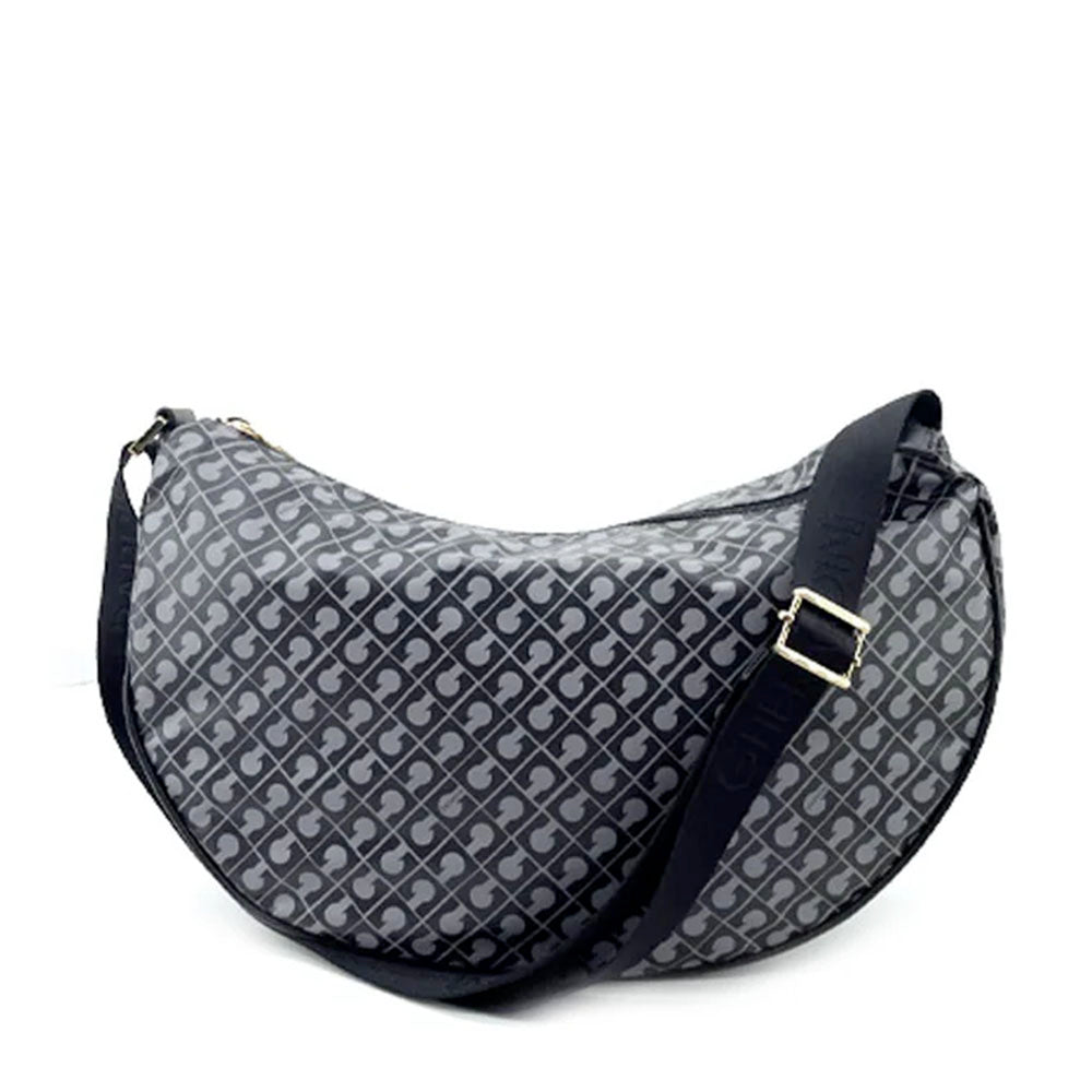 GHERARDINI Damen-Halbmondtasche aus Softy-Gewebe in Granitfarben