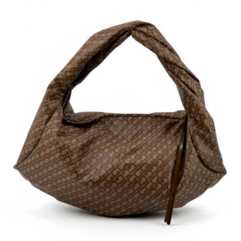Hobo Bag Large GHERARDINI in Tessuto Softy colore Chestnut