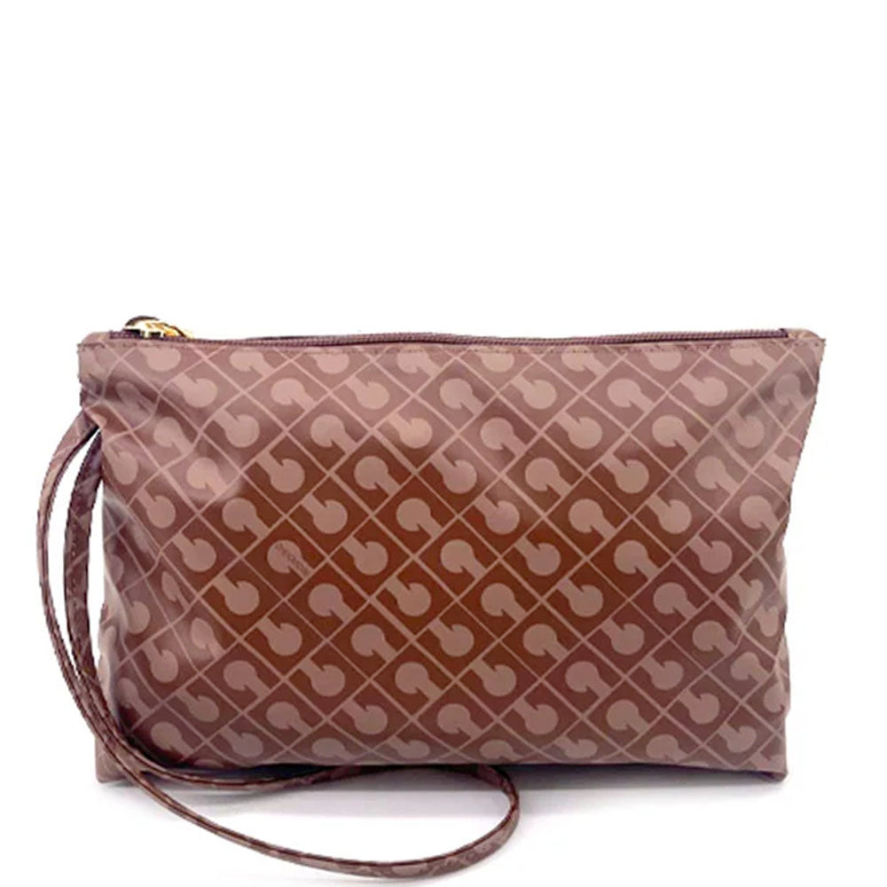 Pouch Grande GHERARDINI in Tessuto Softy colore Chestnut