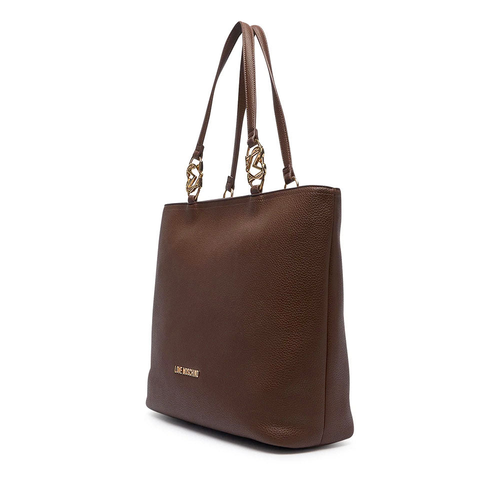 Shopping Bag Donna LOVE MOSCHINO linea Jewel Marrone
