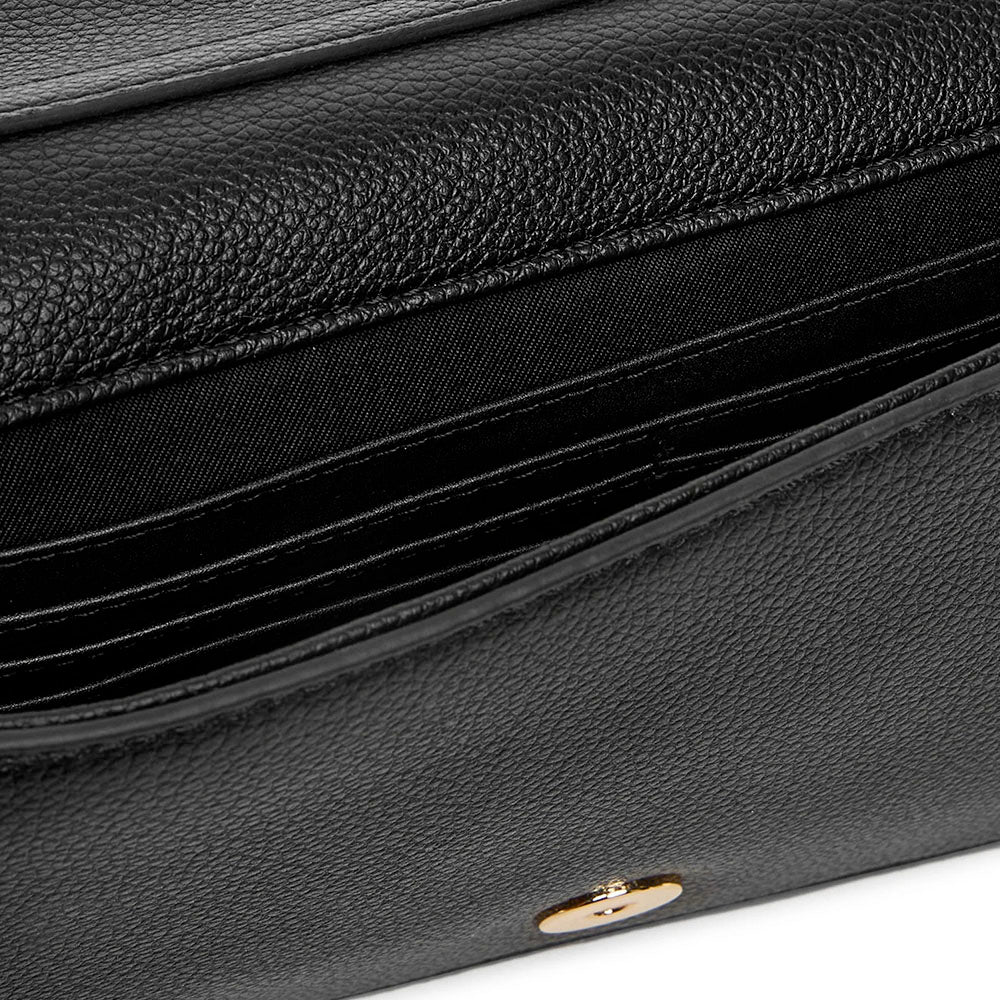 Damen-Clutch mit Umhängeriemen LOVE MOSCHINO in Schwarz mit Maxi-Logo