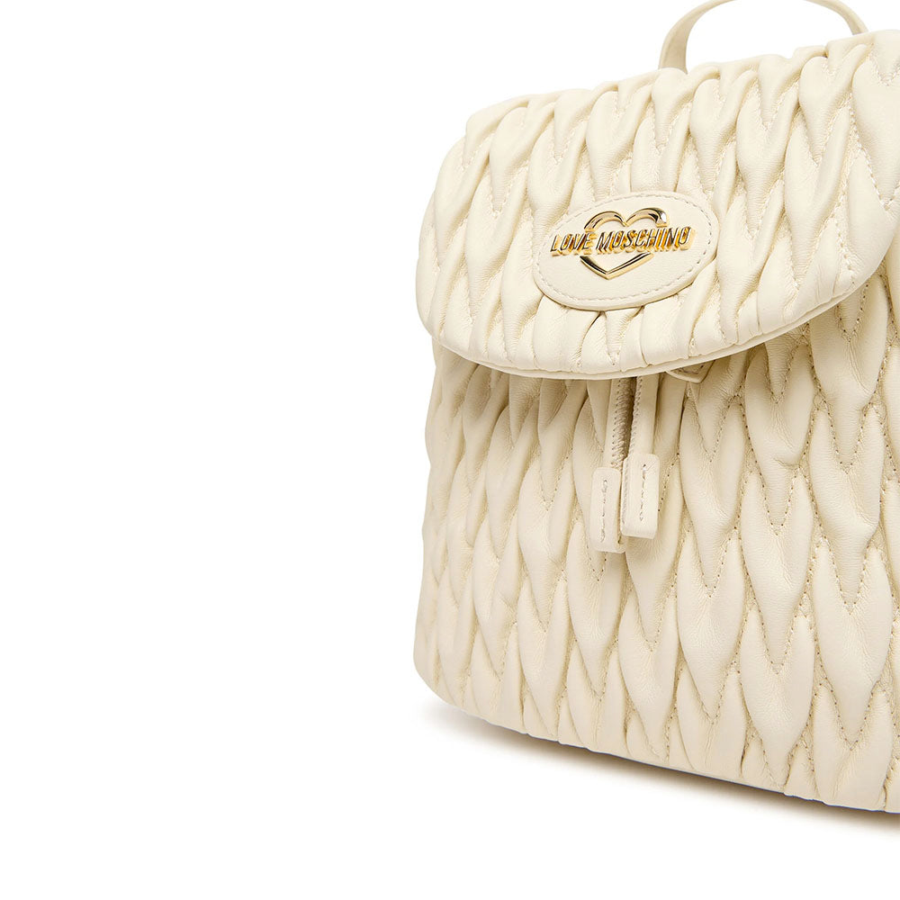 Zaino Donna LOVE MOSCHINO Trapuntato Avorio