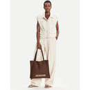 Vertical Tote Bag LOVE MOSCHINO Bold Bag in Chestnut