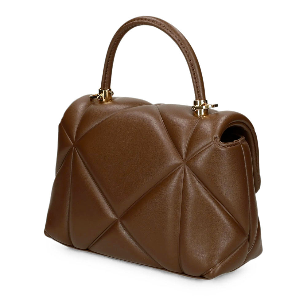 Kleine LOVE MOSCHINO Damenhandtasche aus der Embossed-Linie in Braun