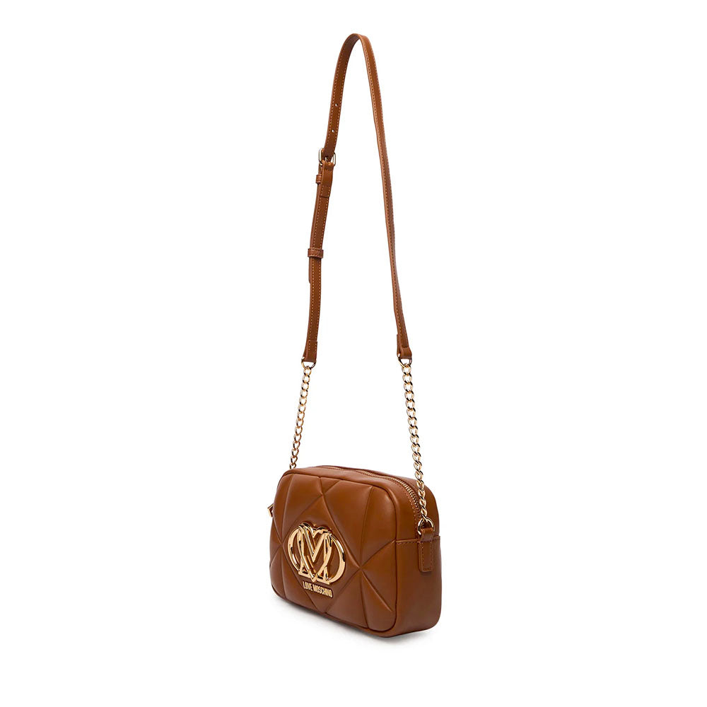 Camera Case Trapuntata LOVE MOSCHINO linea Embossed color Cuoio