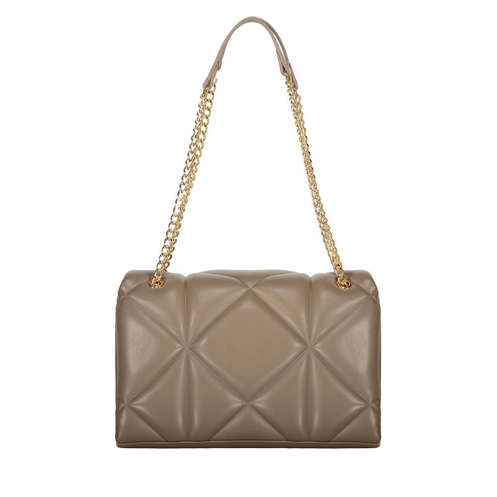 Gesteppte Damen-Schulter- und Umhängetasche LOVE MOSCHINO Modell Embossed in Taupe