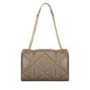 Gesteppte Damen-Schulter- und Umhängetasche LOVE MOSCHINO Modell Embossed in Taupe