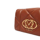 Clutch Trapuntata con Tracolla LOVE MOSCHINO linea Embossed color Noce