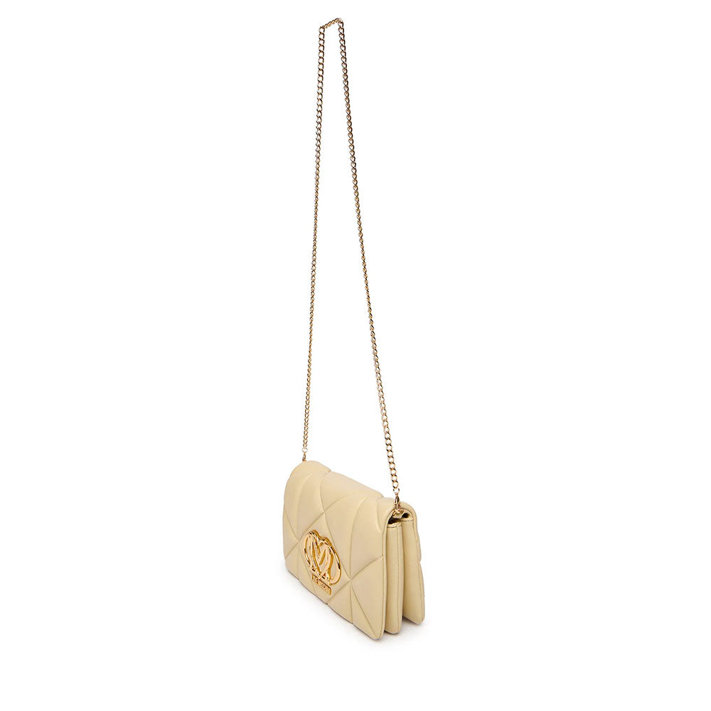 Clutch Trapuntata con Tracolla LOVE MOSCHINO linea Embossed color Burro