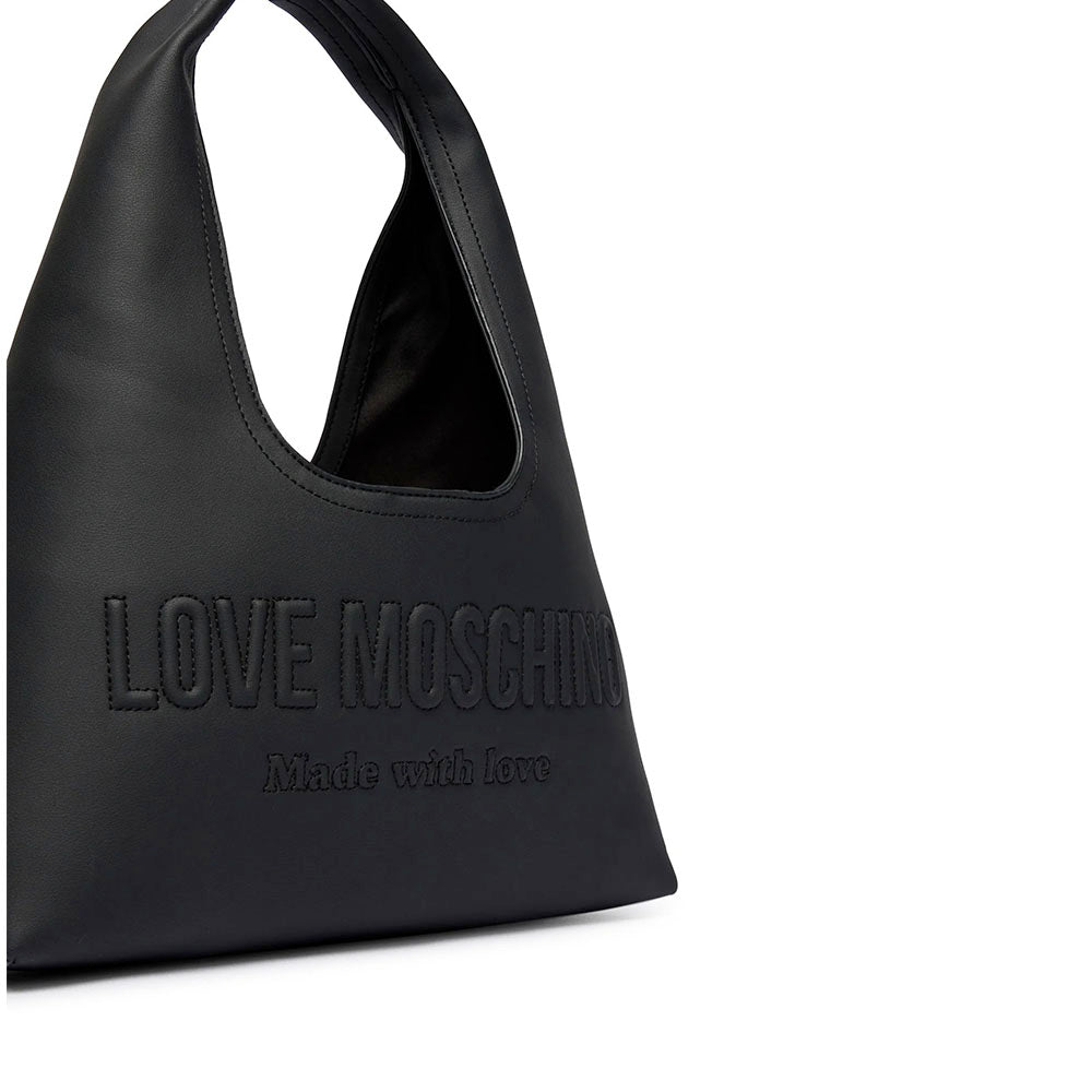 Hobo Bag Donna LOVE MOSCHINO in Ecopelle Nera
