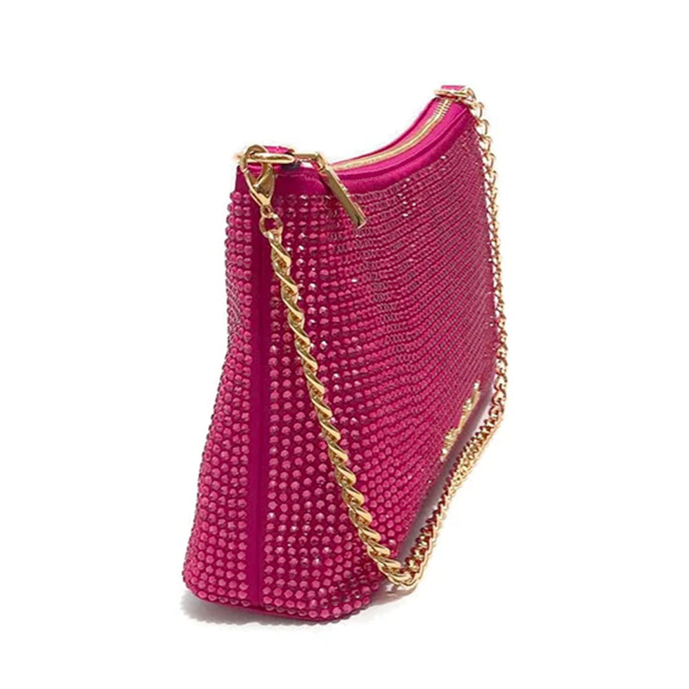 Borsa Donna a Spalla LOVE MOSCHINO Rosa con Strass