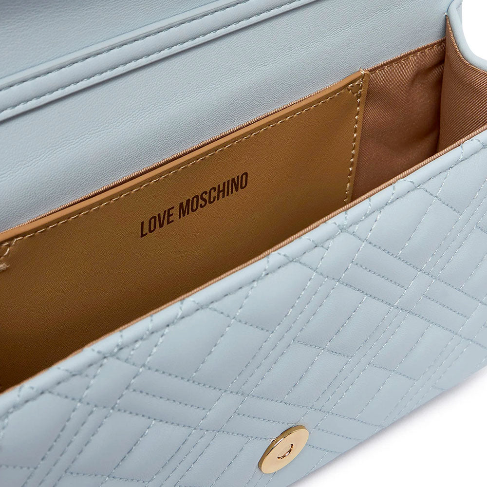 Clutch Donna con Tracolla LOVE MOSCHINO linea Smart Daily Quilted Celeste