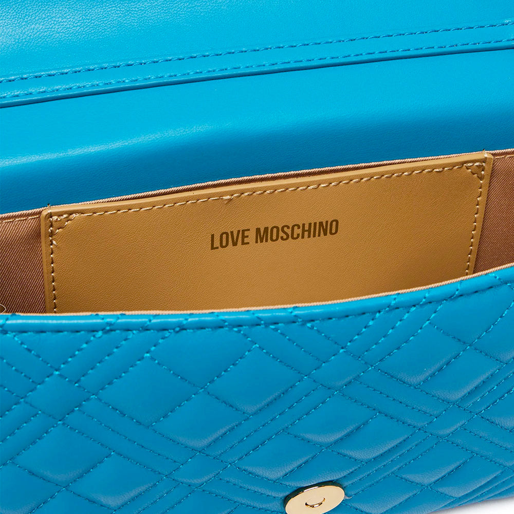 Clutch Donna con Tracolla LOVE MOSCHINO linea Smart Daily Quilted Turchese