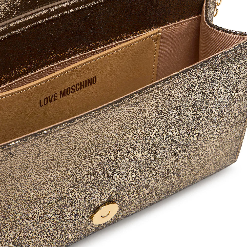 Clutch Donna con Tracolla LOVE MOSCHINO linea Smart Daily Soft Oro