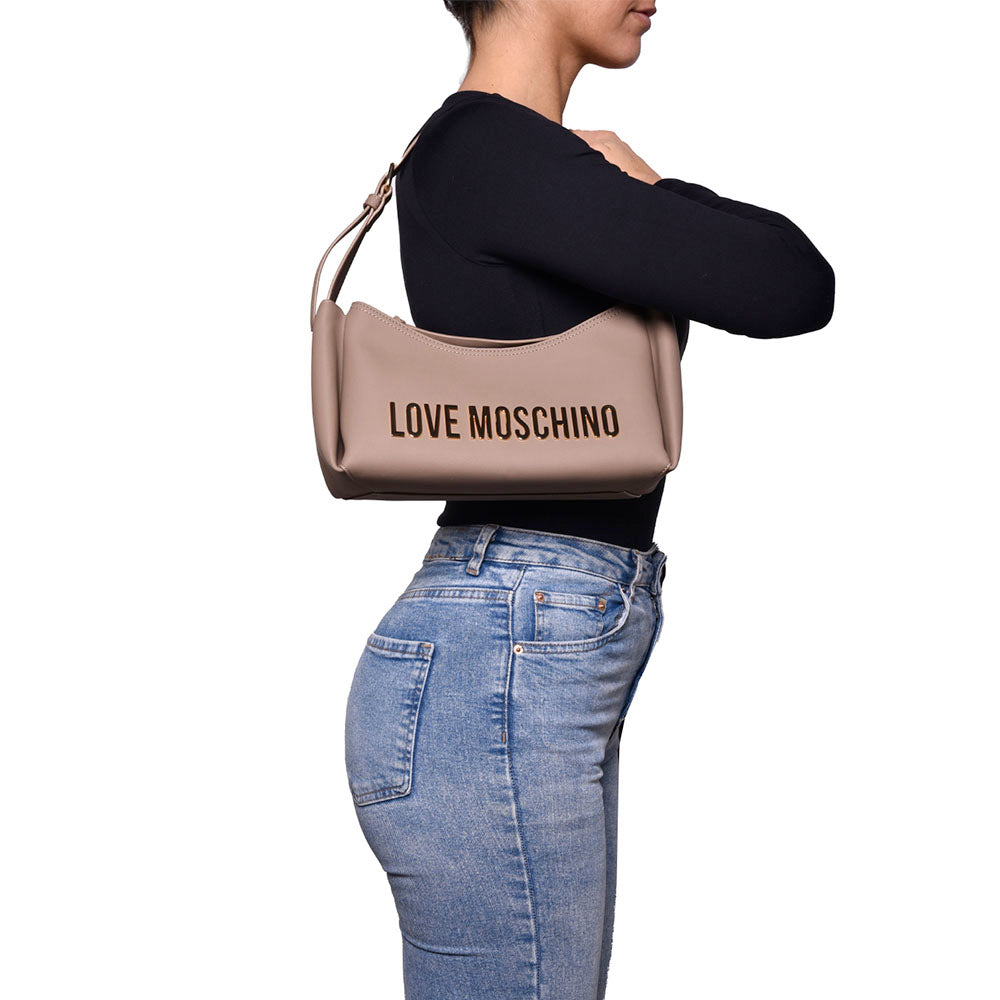 Borsa Donna Hobo LOVE MOSCHINO linea Bold Bag color Sabbia