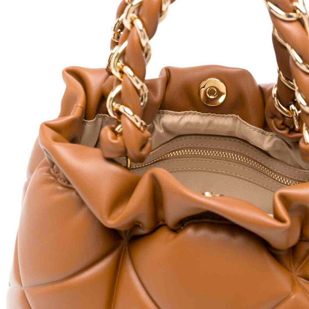 Borsa Donna Secchiello Small LOVE MOSCHINO linea Embossed Trapuntata color Cuoio
